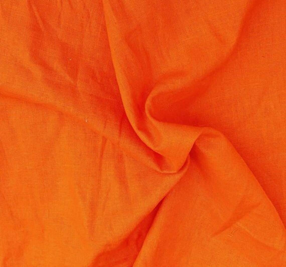Bright Orange Linen Cotton