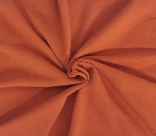 Orange Cotton French Terry Knit 310GSM