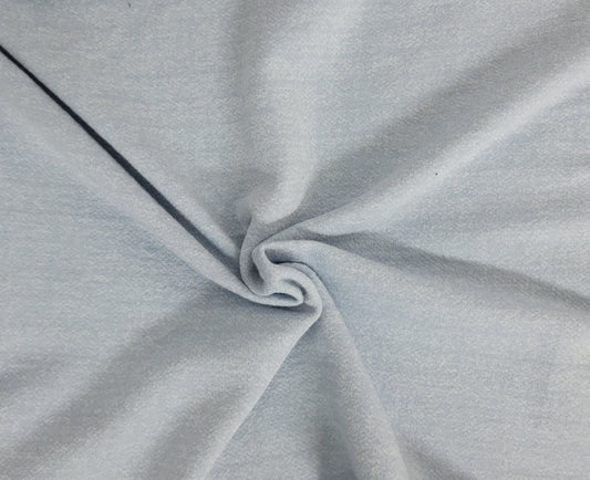 Powder Blue French Terry Knit Prewashed Cotton Tencel Spandex