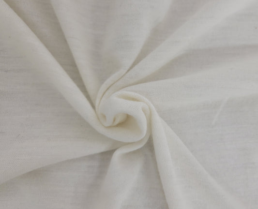 Ivory Wool Blend Jersey Knit