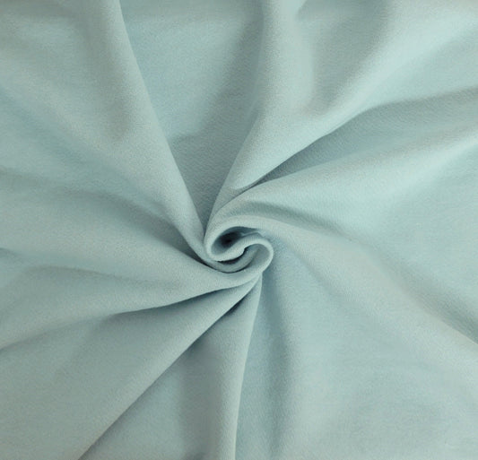 Ice Blue Cotton French Terry Knit 400GSM Matching Rib Available