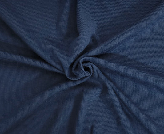 Navy 2x1 Rib Modal Cotton Spandex