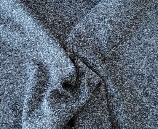 Heather Denim Polyester Fleece Knit 310GSM