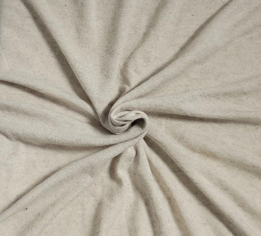 Natural Linen Cotton 1x1 Rib Knit 160GSM 72"