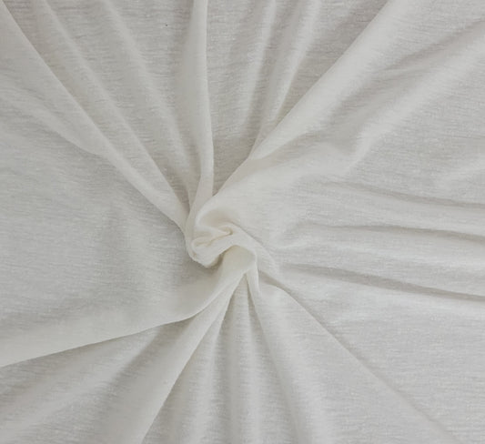 Prewashed Off White 100% Linen Jersey