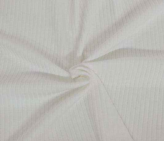 PFD Off White Organic Cotton Spandex 4x2 Rib Knit