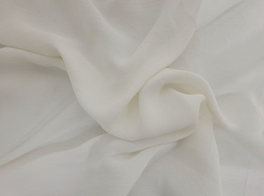 Off White Rayon Crepe Crinkle