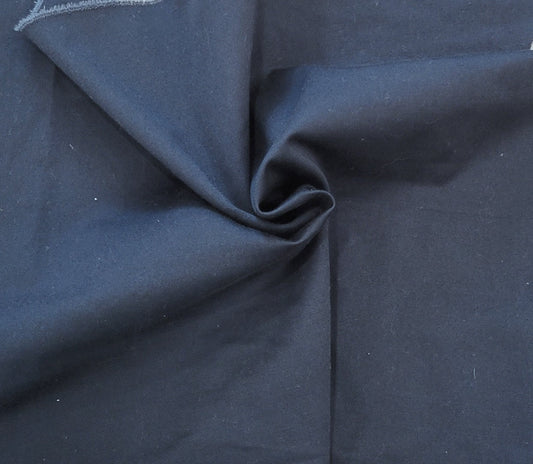 Navy 100% Cotton Twill Satin Finish