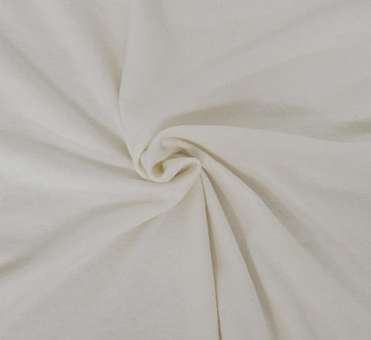 Off White 100% Linen Jersey Knit 340GSM