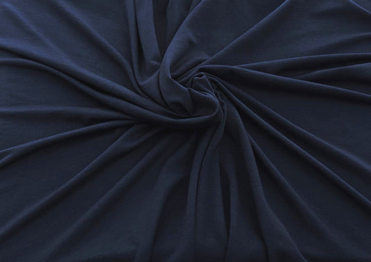 Navy Bamboo Spandex Jersey Knit