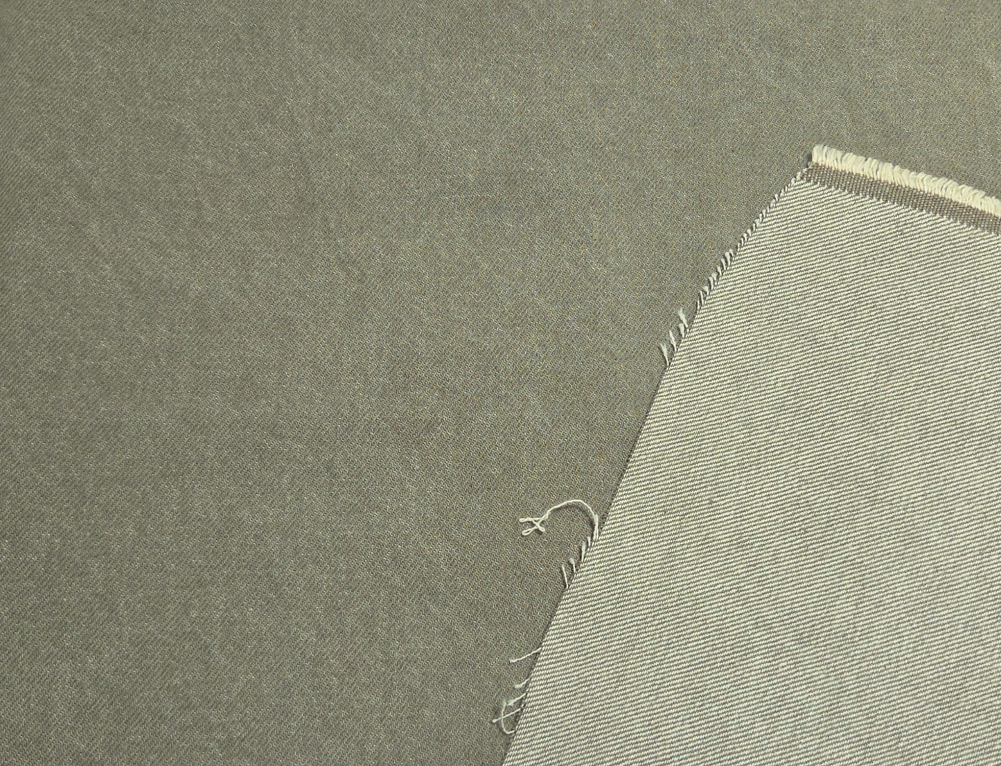 Olive Sprig Cotton Bull Denim 470 GSM Fabric