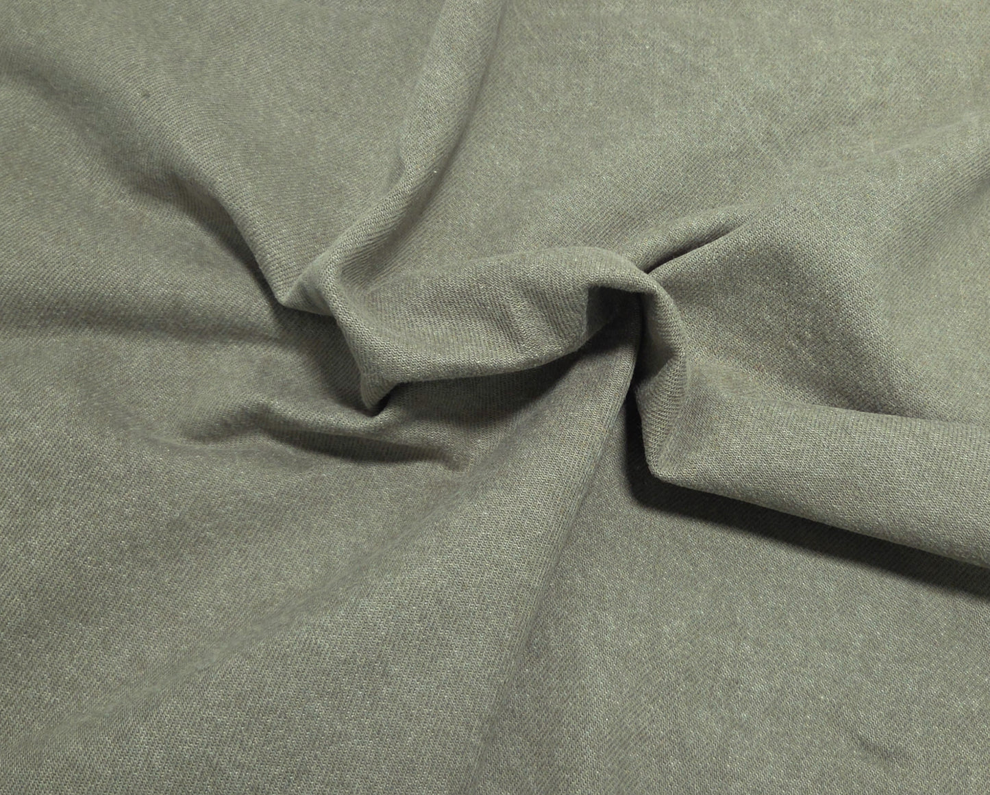 Olive Sprig Cotton Bull Denim 470 GSM Fabric