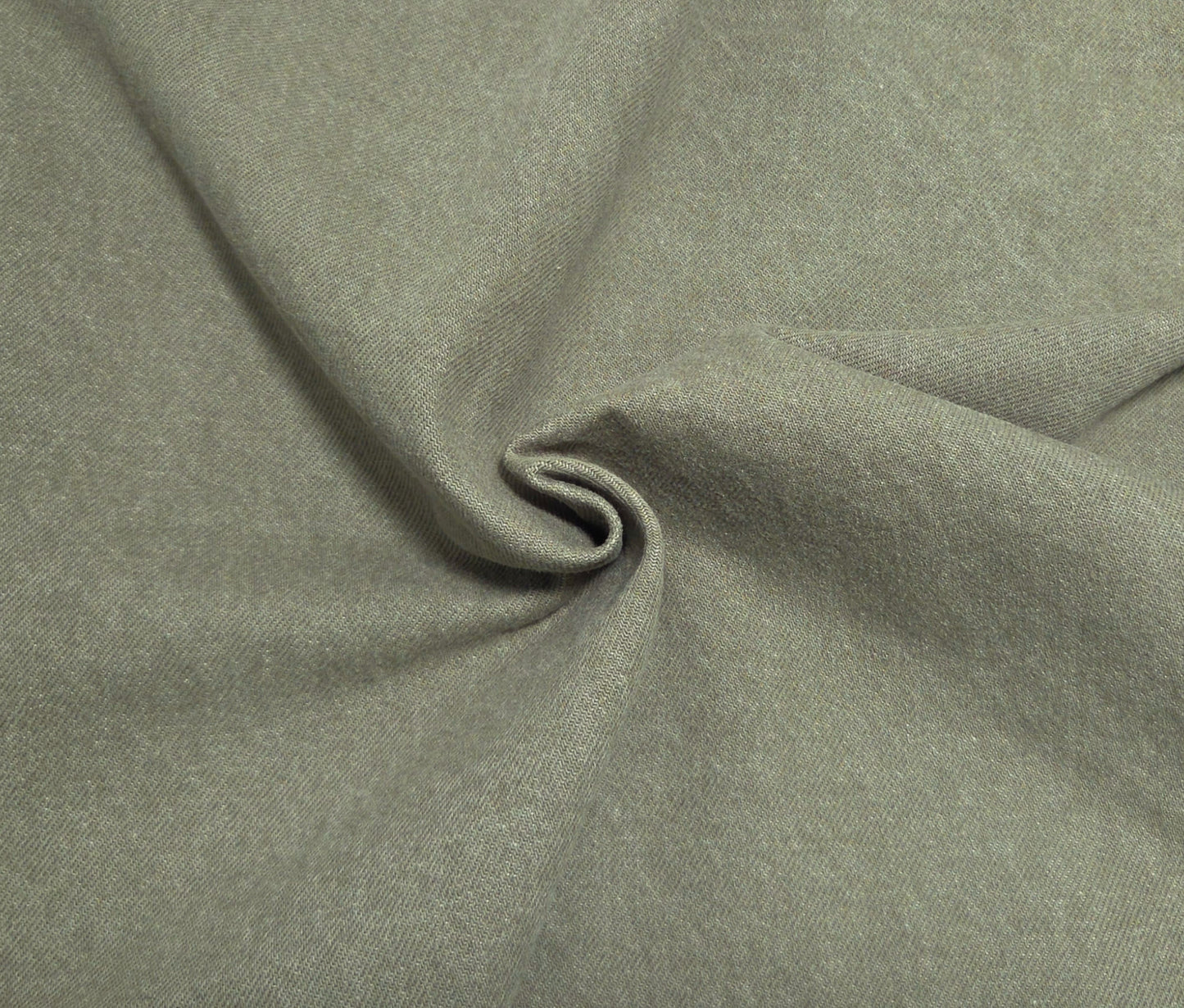 Olive Sprig Cotton Bull Denim 470 GSM Fabric