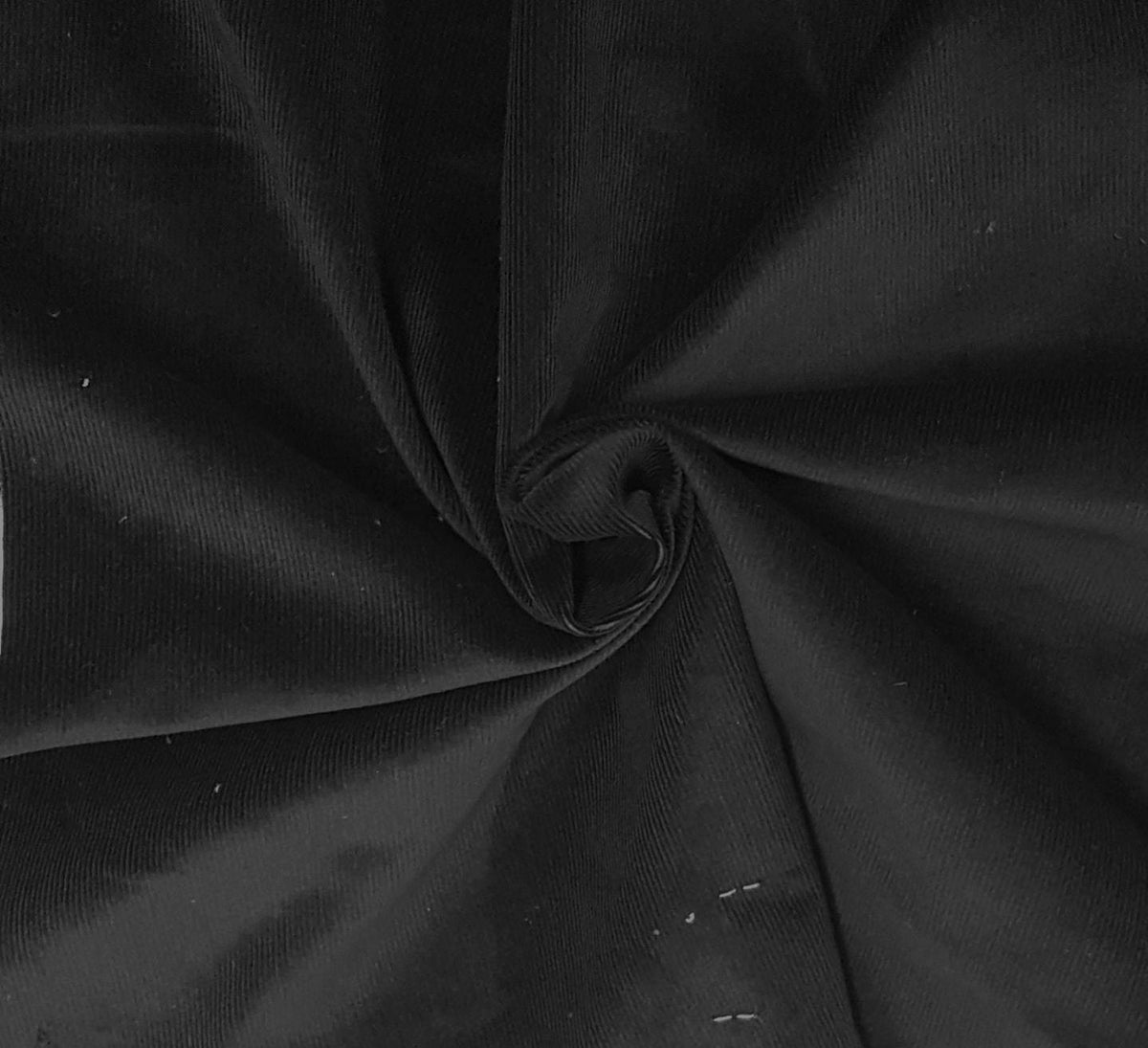Black 100% Cotton Corduroy 21 Wale Fabric