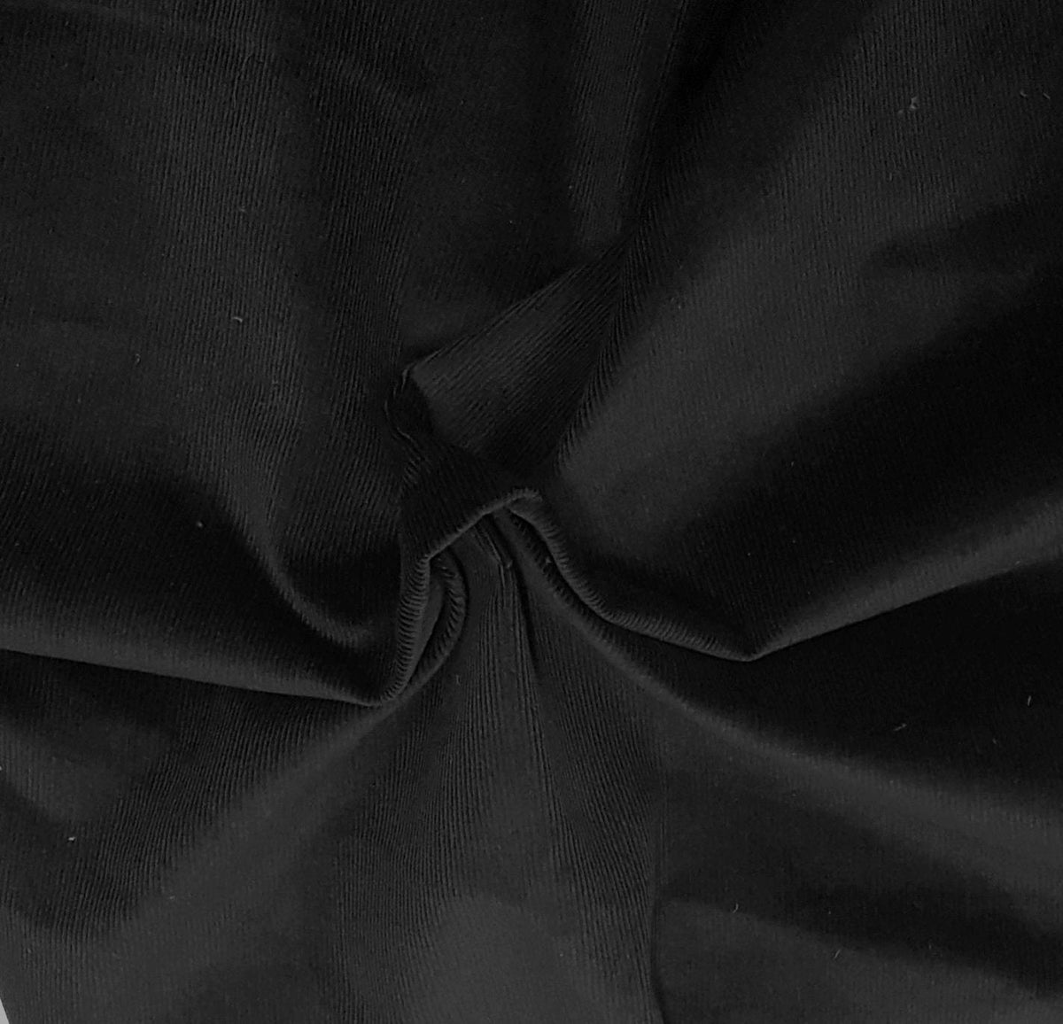 Black 100% Cotton Corduroy 21 Wale Fabric