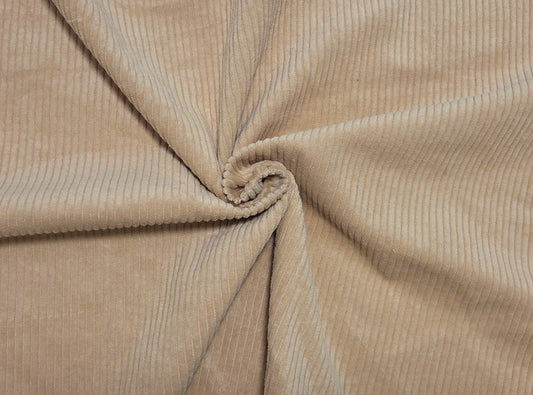 Beige 100% Cotton 6 Wale Jumbo Corduroy Fabric