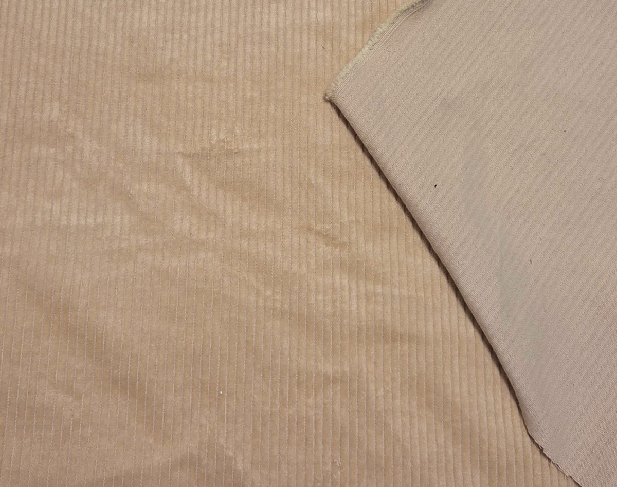 Beige 100% Cotton 6 Wale Jumbo Corduroy Fabric