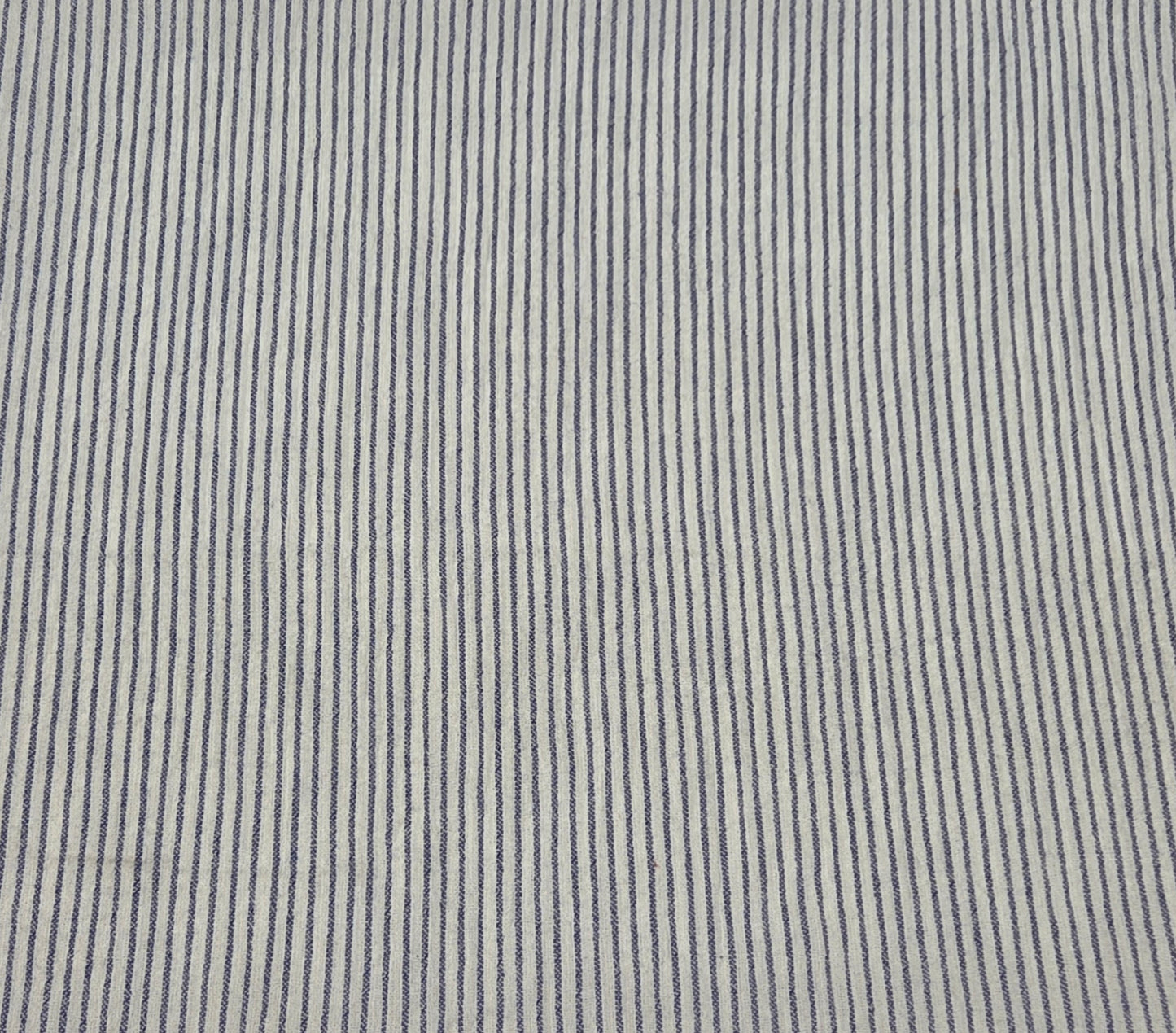 Blue White Stripe Crinkle Woven Cotton Yarn Dye Fabric