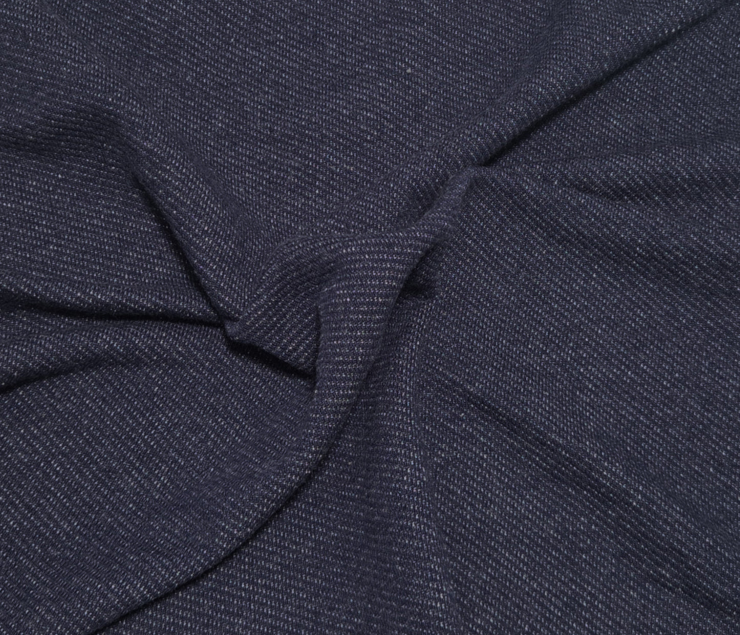Two Tone Navy White 100% Cotton  French Terry Knit Fabric