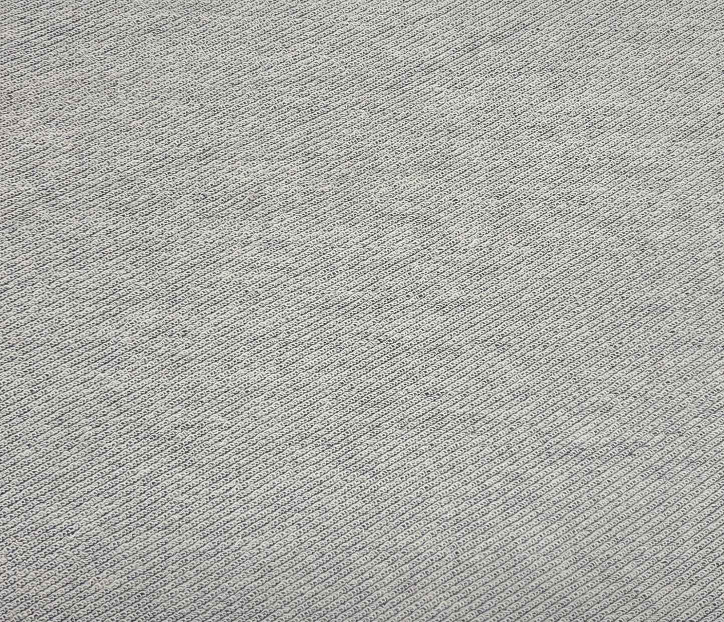 Two Tone Navy White 100% Cotton  French Terry Knit Fabric