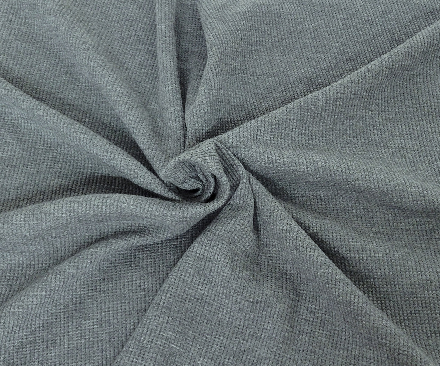 Cotton Thermal Knit Fabric Dk. Heather Gray 260GSM Fabric