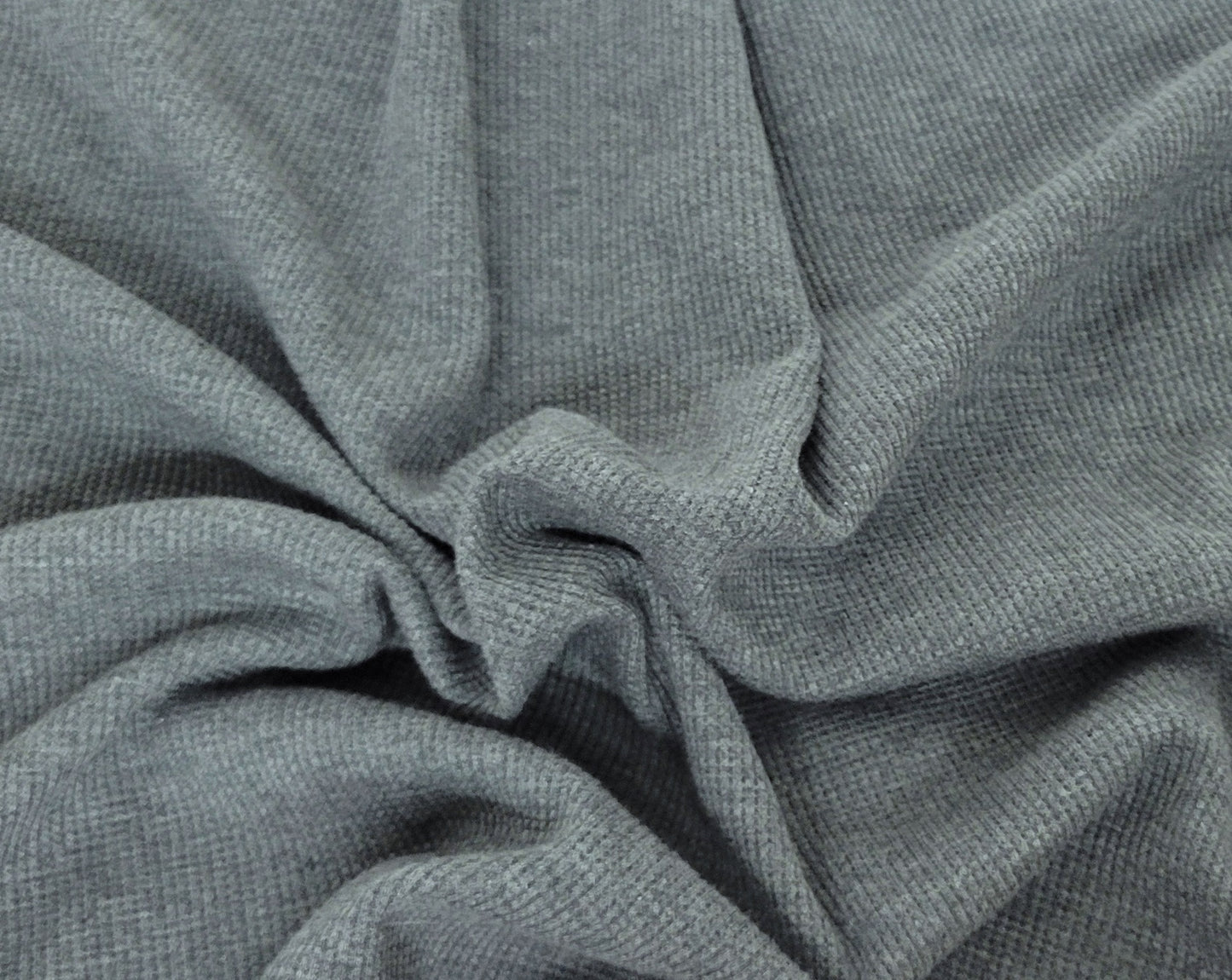 Cotton Thermal Knit Fabric Dk. Heather Gray 260GSM Fabric