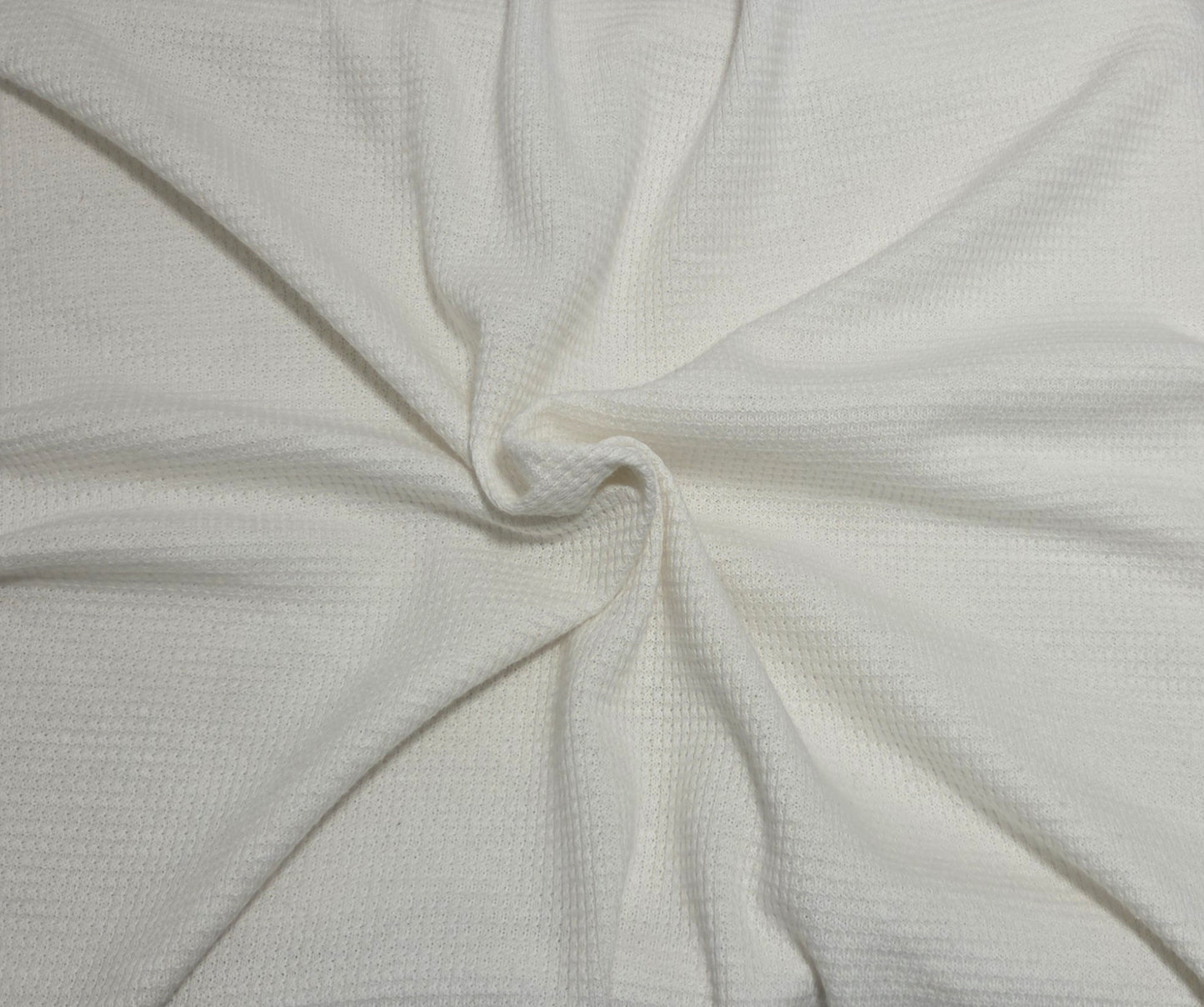 Cotton Thermal Knit Fabric Off White 190GSM Fabric