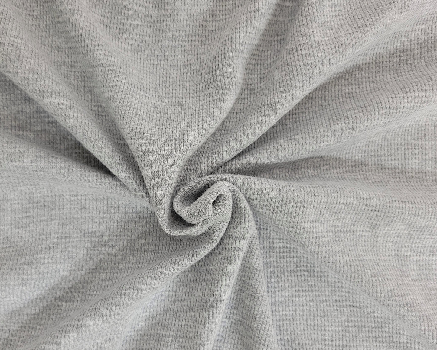 Baby Cotton Thermal Knit Fabric Heather Gray 190GSM