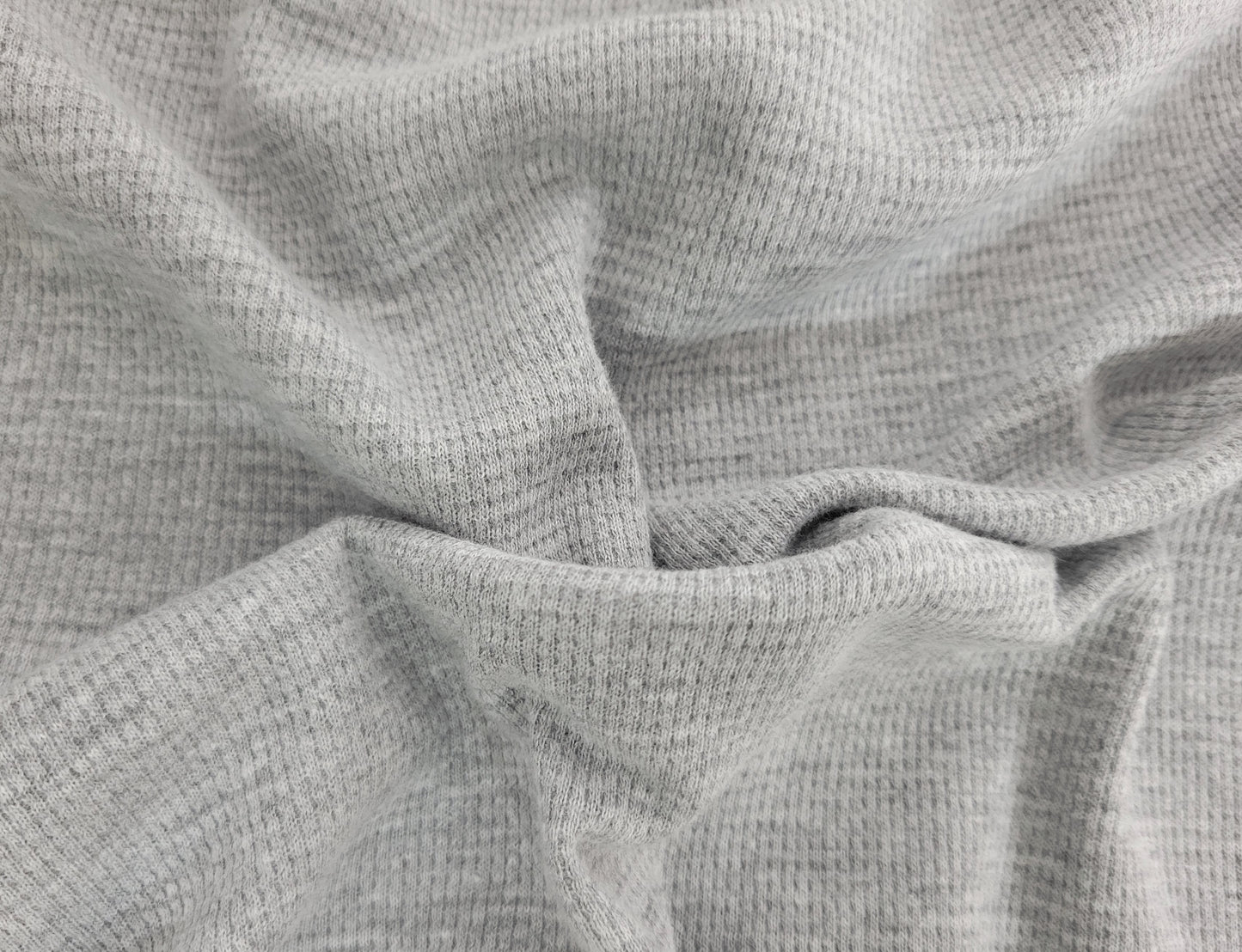Baby Cotton Thermal Knit Fabric Heather Gray 190GSM