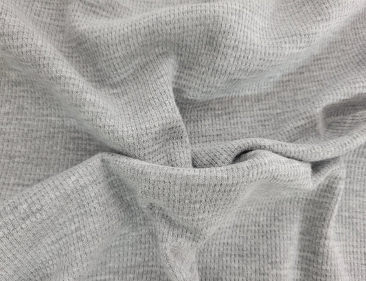 Baby Cotton Thermal Knit Fabric Heather Gray 190GSM