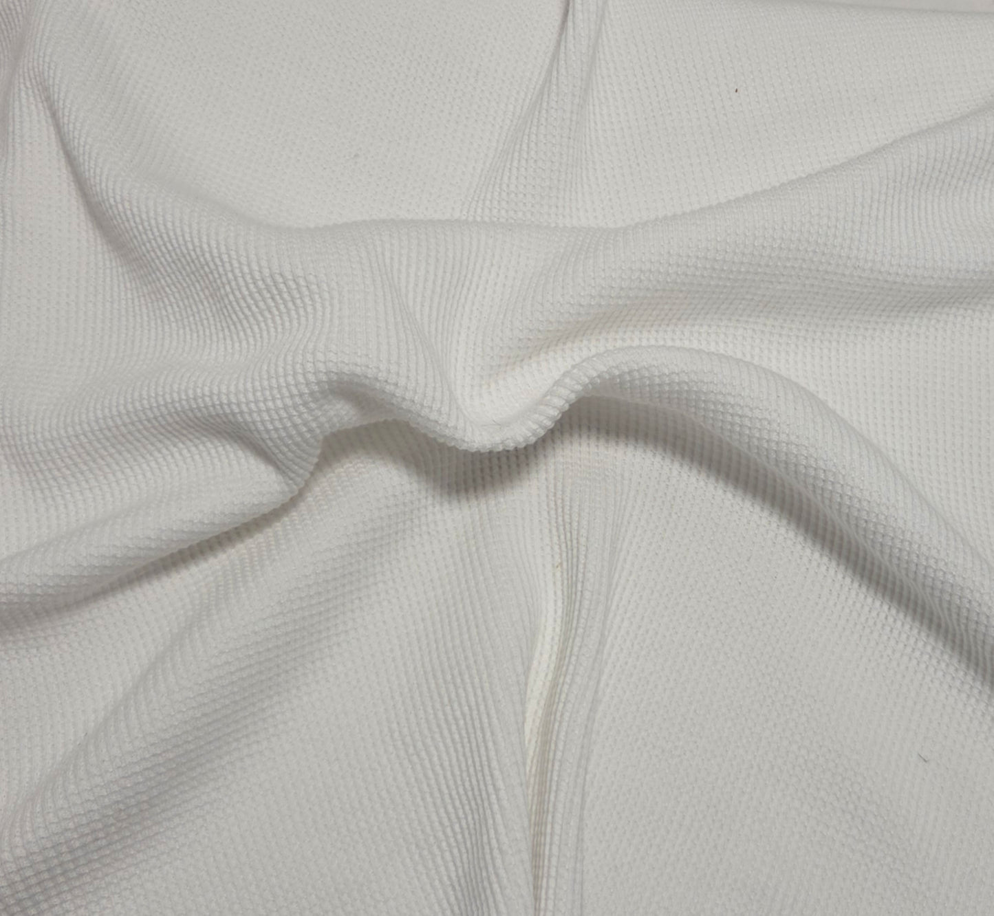 White Cotton Thermal Knit 270GSM Fabric