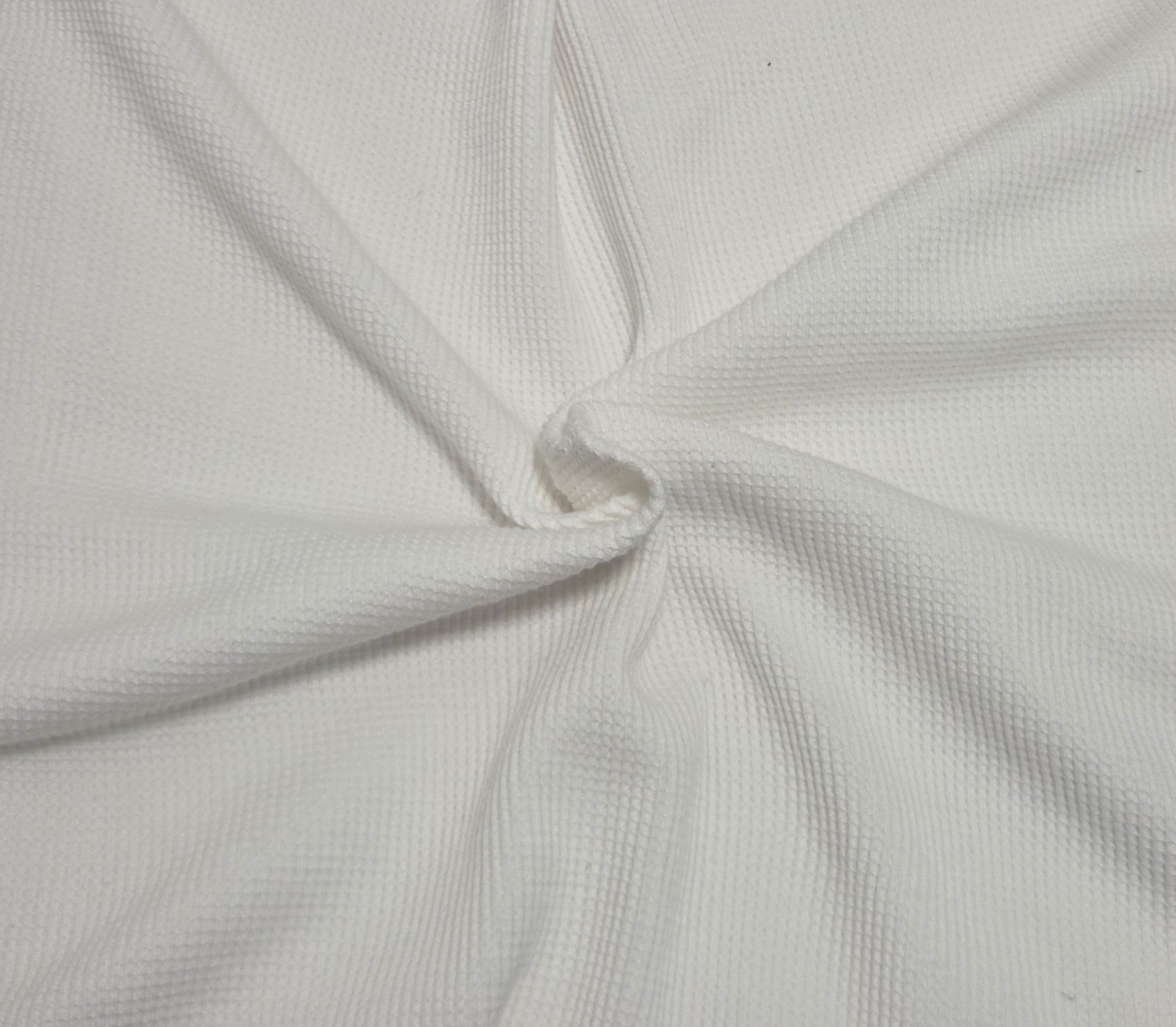 white cotton thermal waffle weave fabric by the yard and wholesale