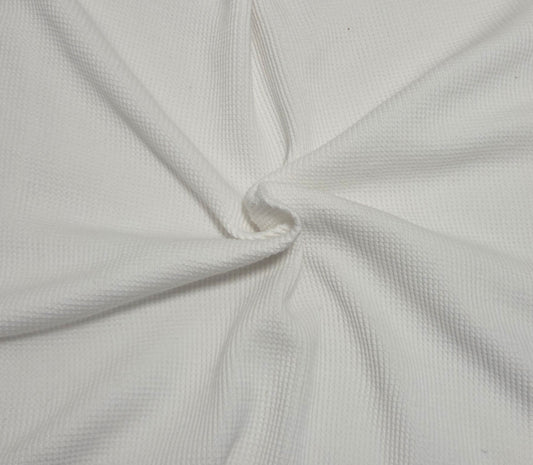 white cotton thermal waffle weave fabric by the yard and wholesale
