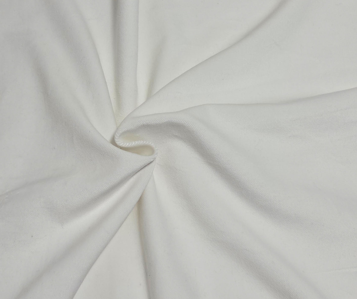 White Cotton Woven Velvet Fabric 340 GSM