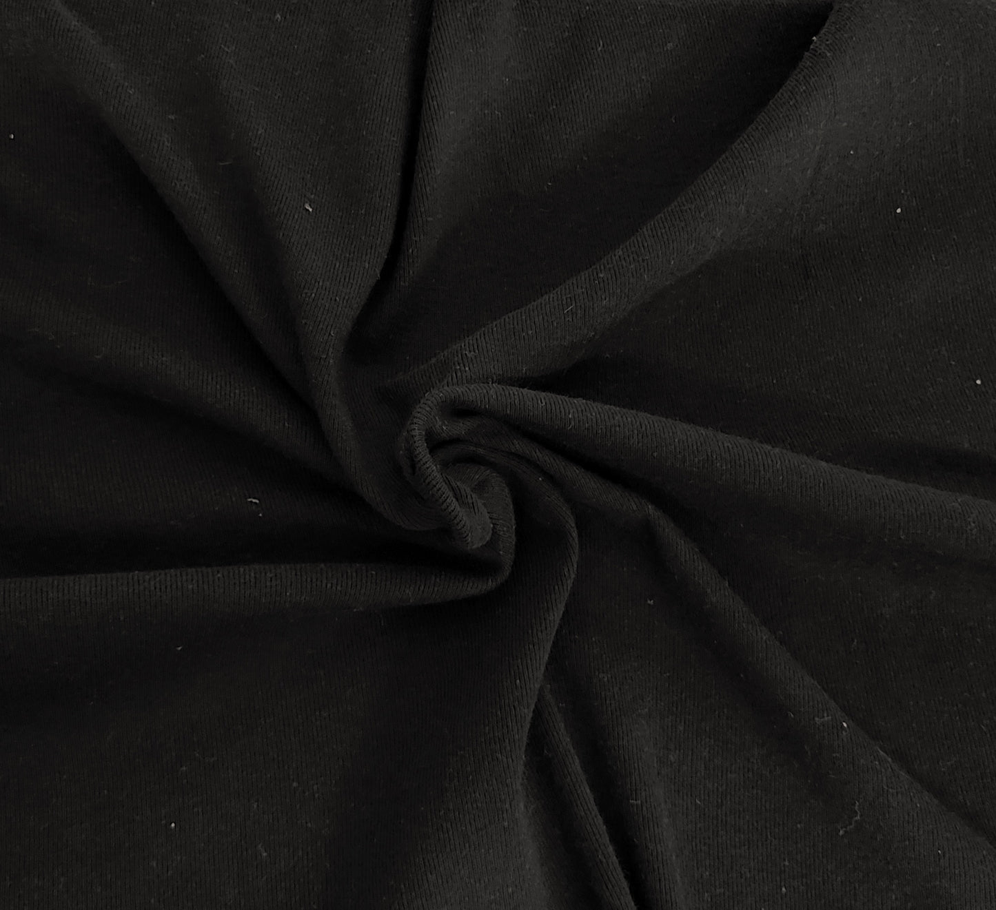 Black 1x1 Rib Knit 100% Cotton 290GSM 46" Width