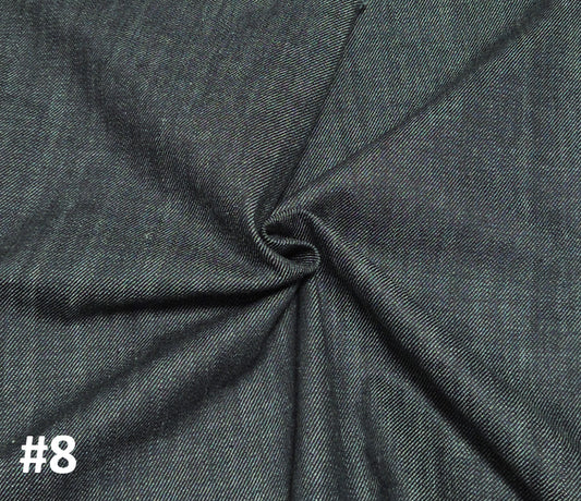 Cotton Denim Fabric Indigo Dye #8 370 GSM