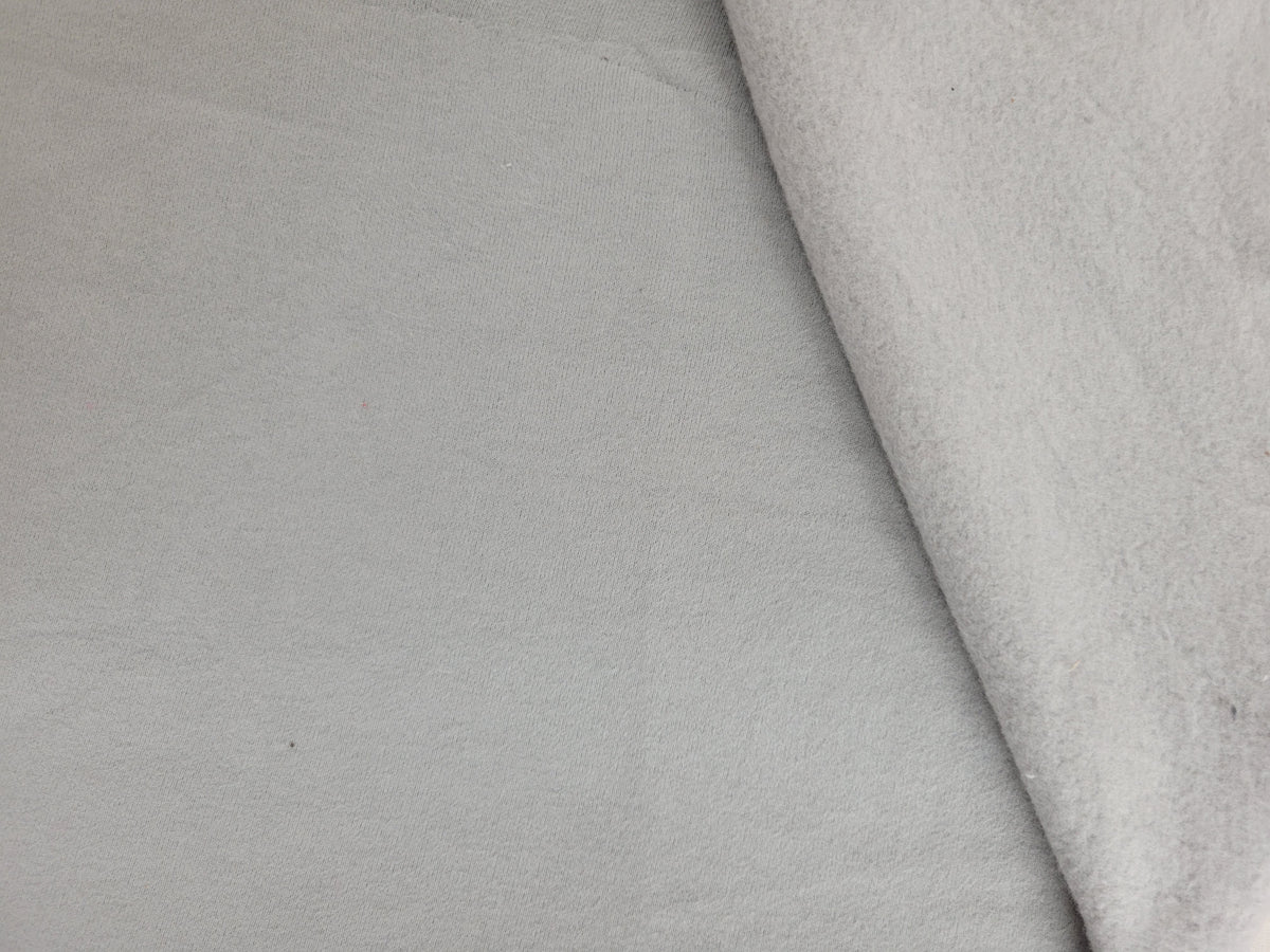 Silver Gray 100% Cotton Sweatshirt Fleece Knit 300GSM