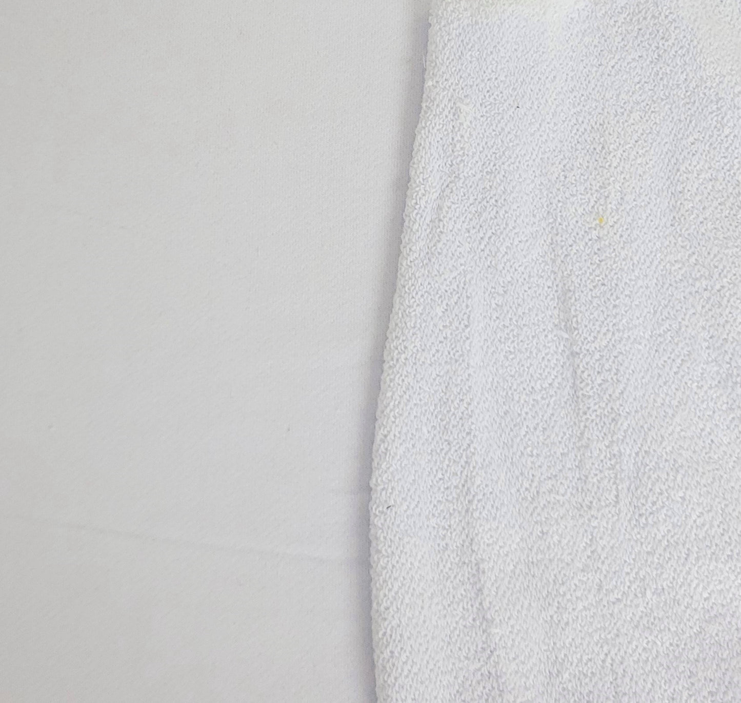 Cool White Cotton French Terry Knit 460GSM