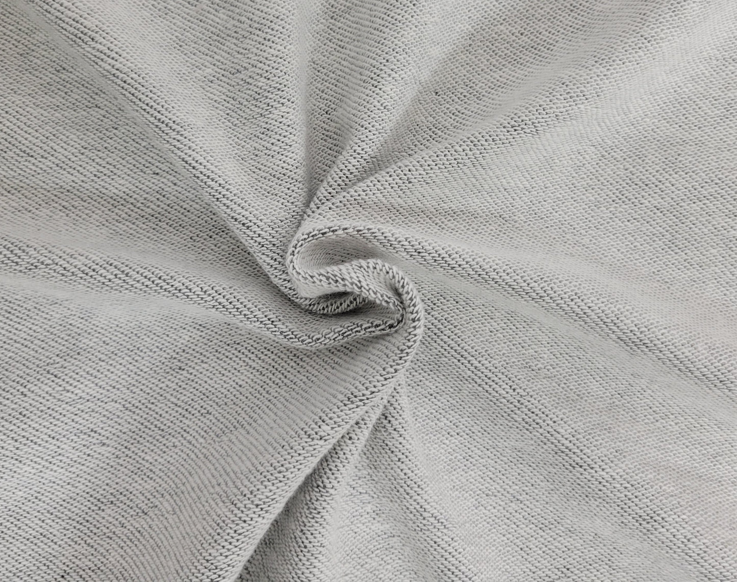 100% Cotton Dk Heather Gray French Terry Knit 340GSM 66"Width