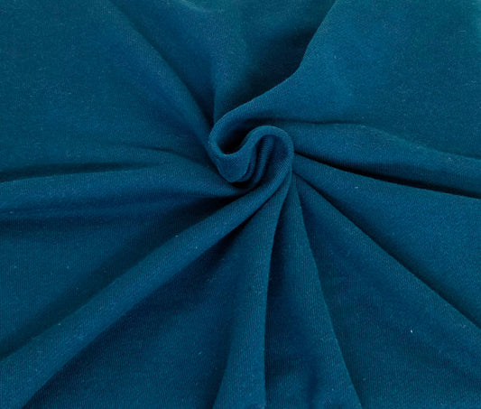 navy cotton french terry knit fabric by the yard and wholesale for zip up joggers hoodie bathrobe pet apparel 