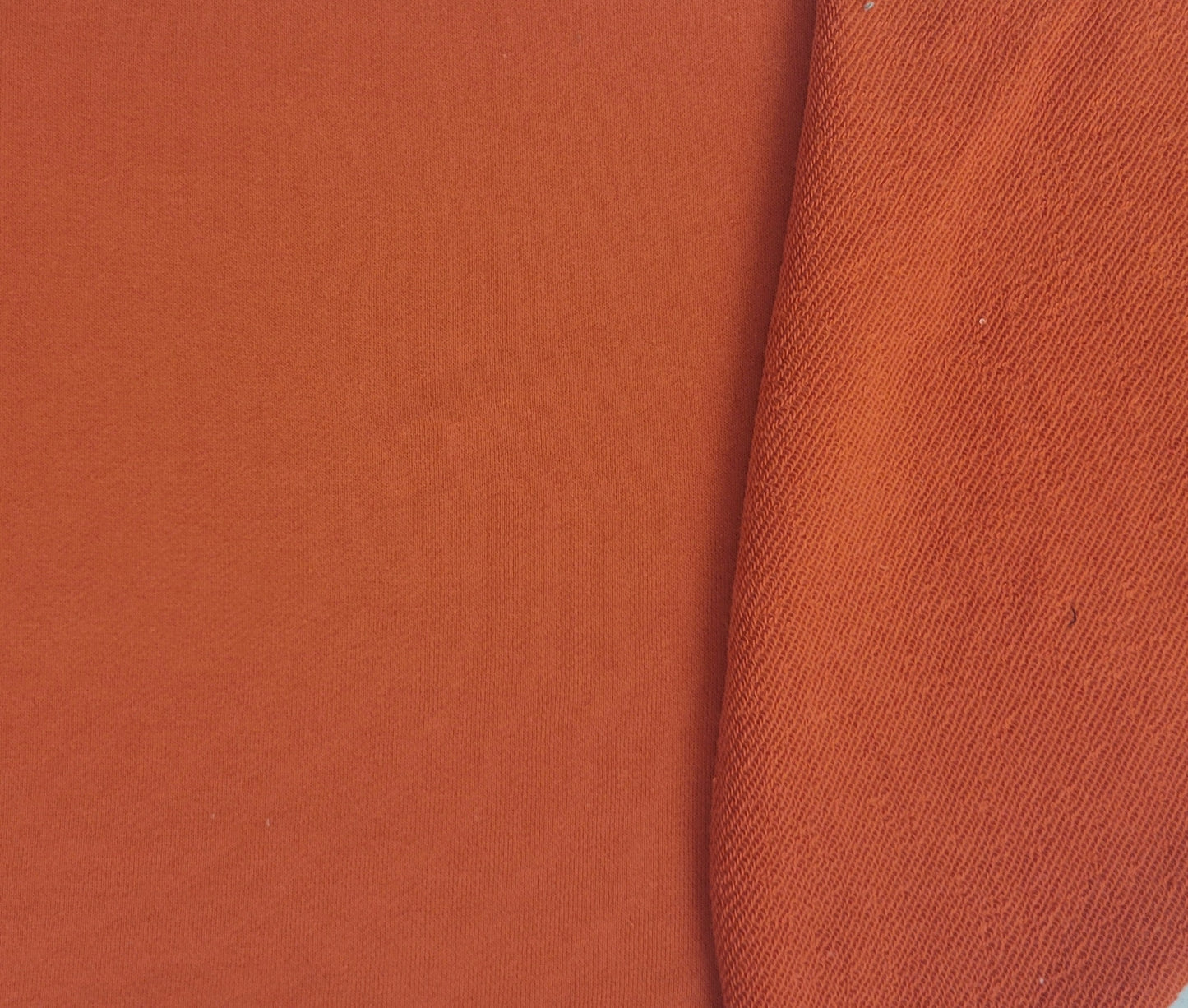 Orange Cotton French Terry Knit 310GSM