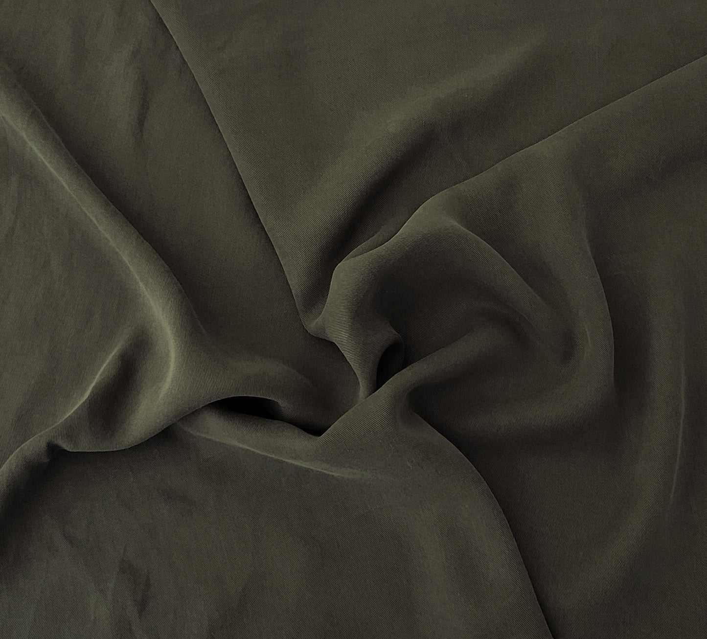Olive 100% Cupro Tencel Twill Fabric
