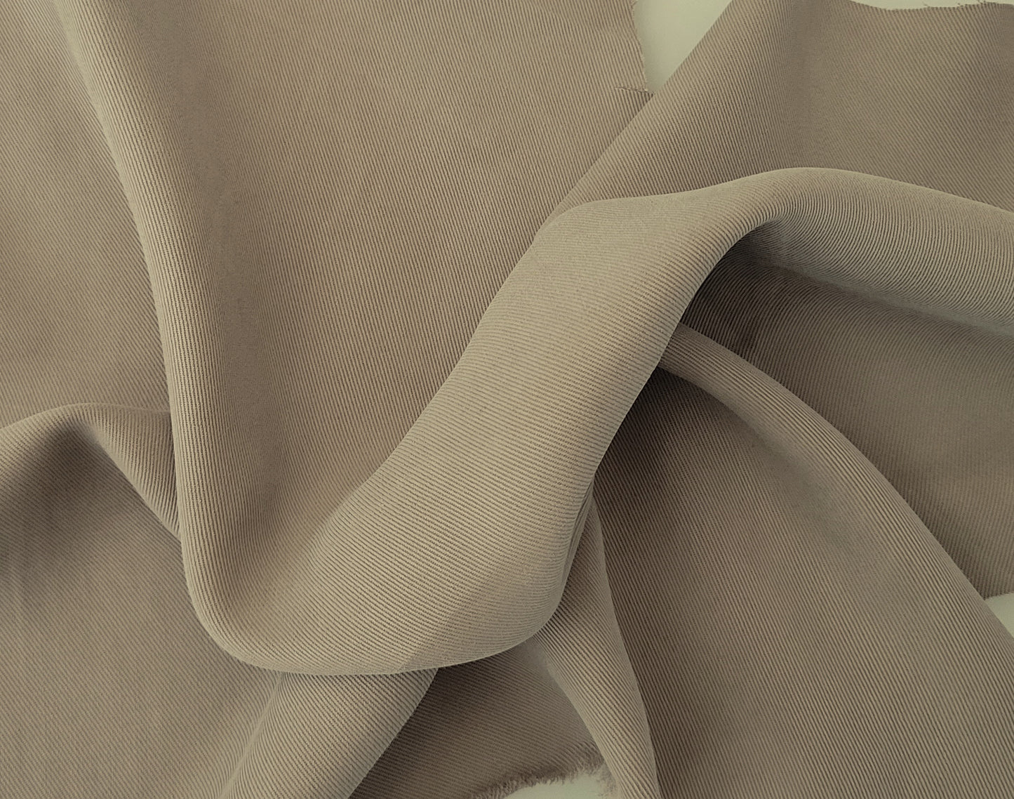 Putty 100% Cupro Tencel Twill (Gabardine) Fabric