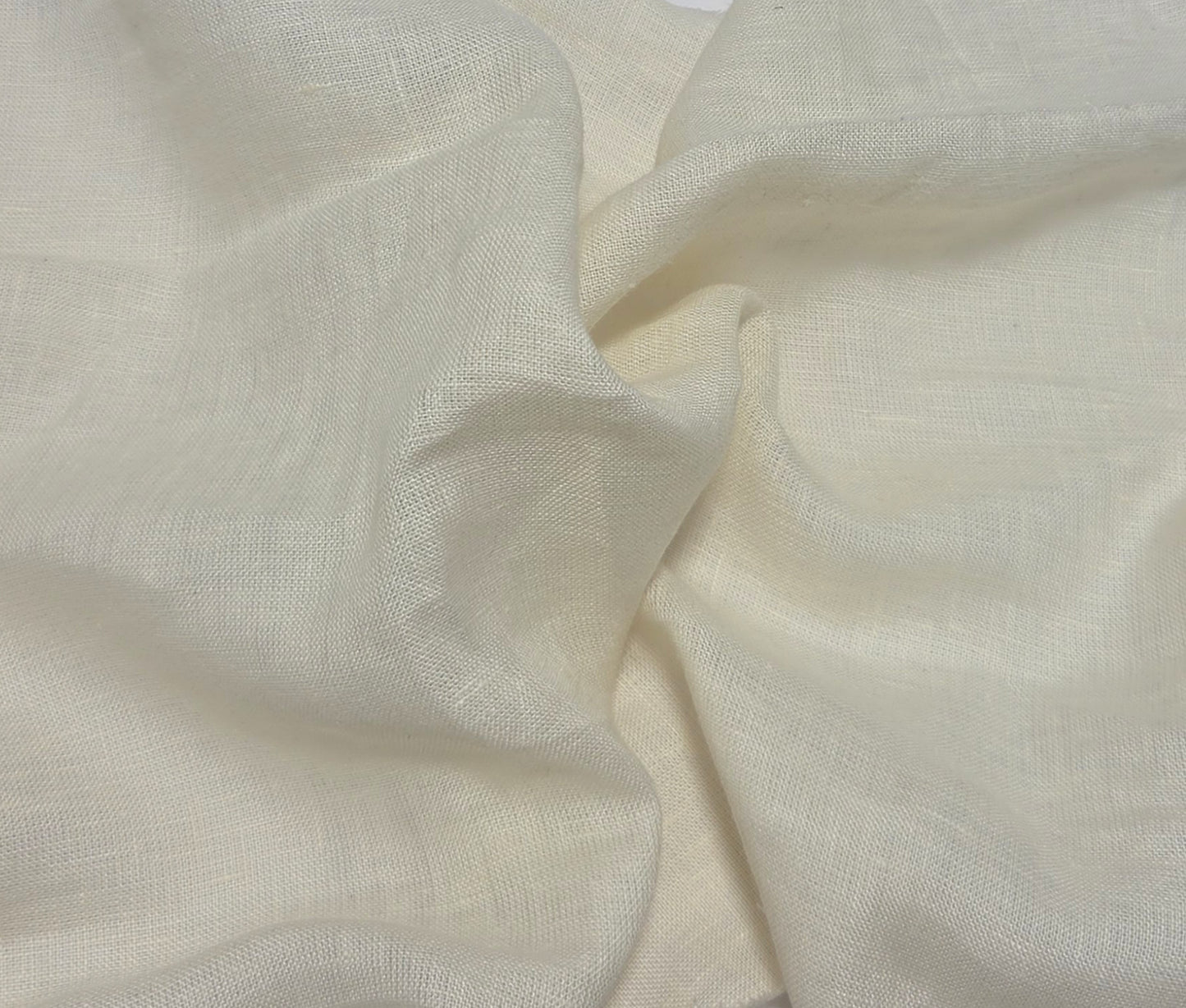 100% Woven Linen Fabric Ivory 120GSM