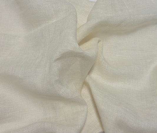 100% Woven Linen Fabric Ivory 120GSM