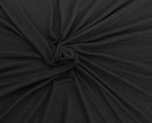 black linen jersey fabric by the yard and wholesale, deadstock fabric. for t shirts dresses tank tops headwraps