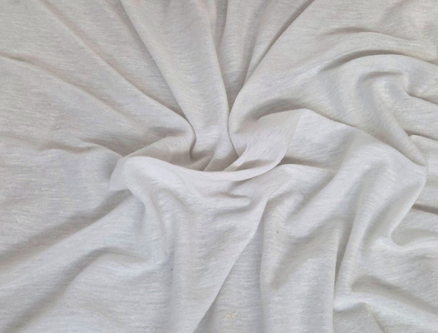 White 100% Linen Jersey