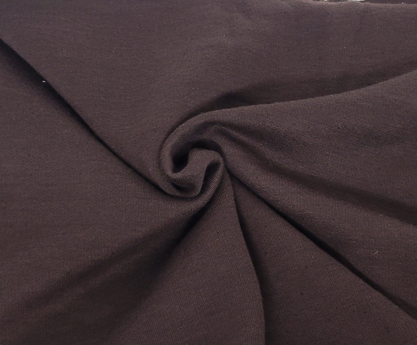 Chocolate Brown polyester Sweatshirt Fleece Knit 310GSM