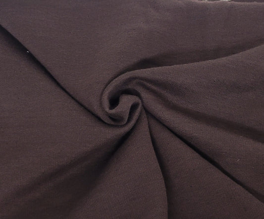 Chocolate Brown polyester Sweatshirt Fleece Knit 310GSM