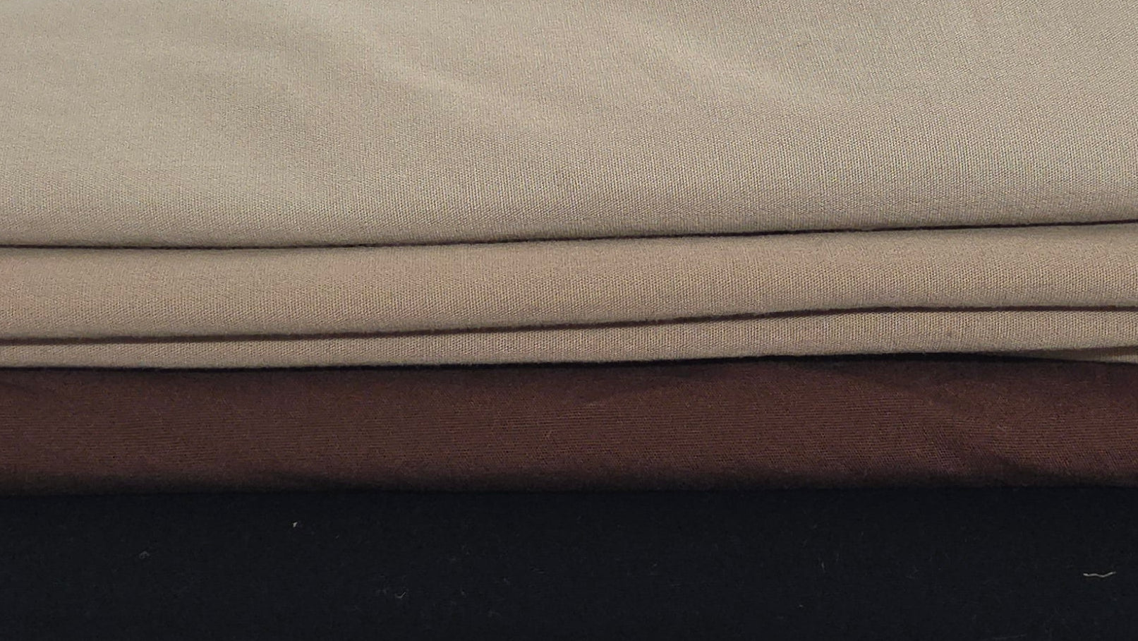 cotton canvas in 4 colors brown, black, khaki for apparel, jackets, bags, tightly woven fabric